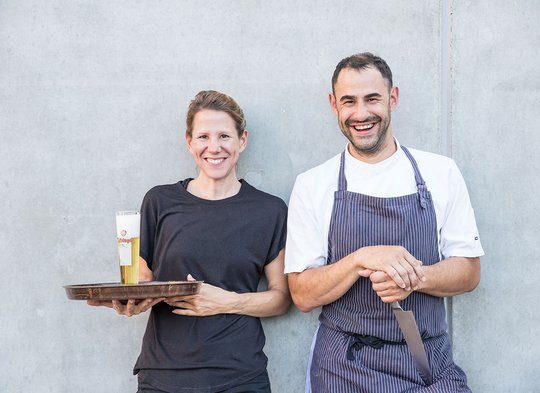 Staff at the Jaegerhaus Restaurant